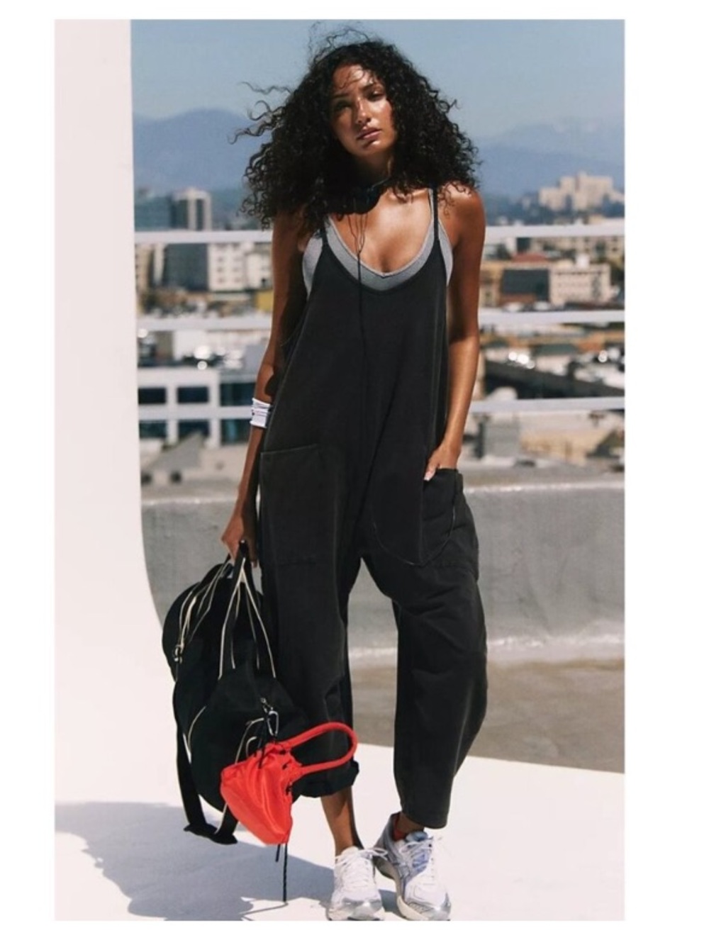 Free People Hot Shot Onzie in Washed Black